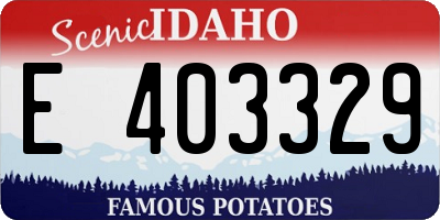 ID license plate E403329