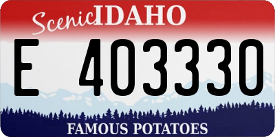 ID license plate E403330