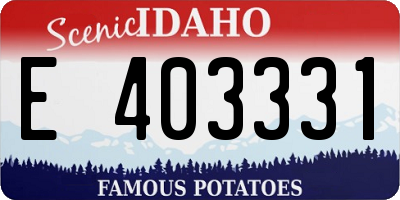 ID license plate E403331