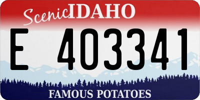 ID license plate E403341