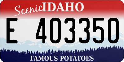 ID license plate E403350