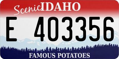 ID license plate E403356