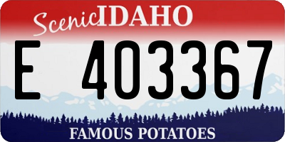 ID license plate E403367