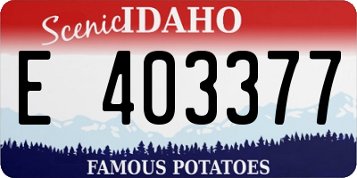 ID license plate E403377