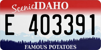 ID license plate E403391