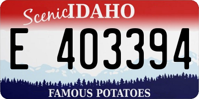 ID license plate E403394