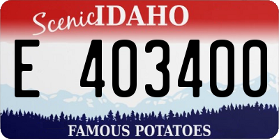 ID license plate E403400