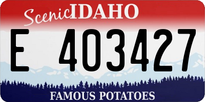 ID license plate E403427