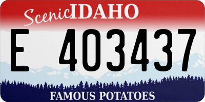 ID license plate E403437