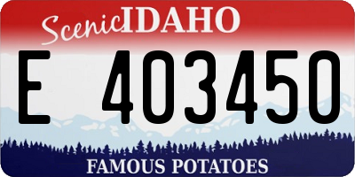ID license plate E403450