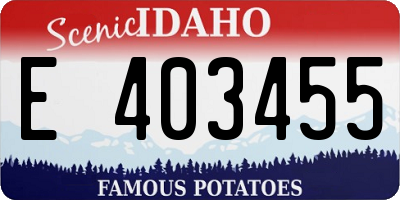 ID license plate E403455