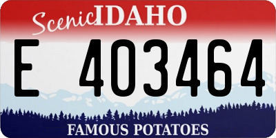 ID license plate E403464