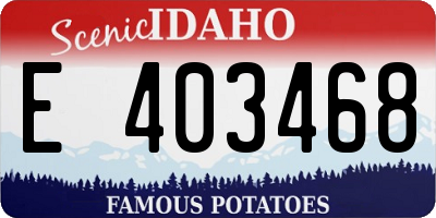 ID license plate E403468