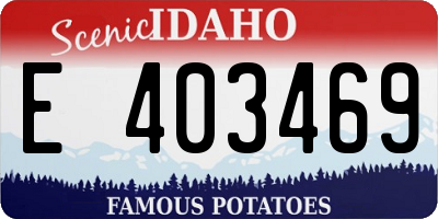 ID license plate E403469
