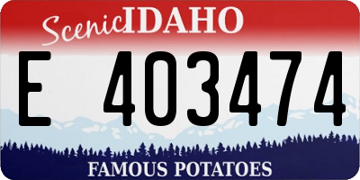 ID license plate E403474