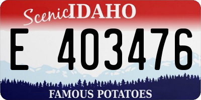ID license plate E403476