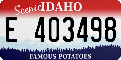 ID license plate E403498