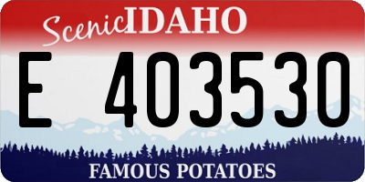 ID license plate E403530