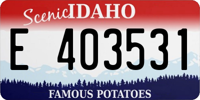 ID license plate E403531