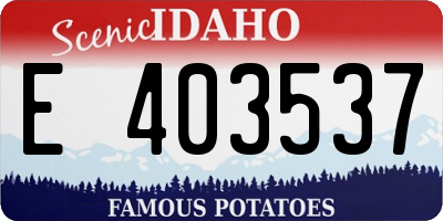ID license plate E403537