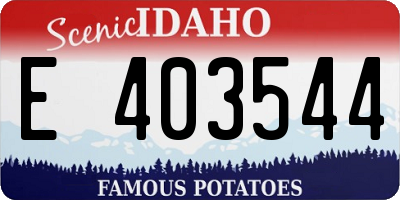 ID license plate E403544