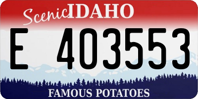 ID license plate E403553