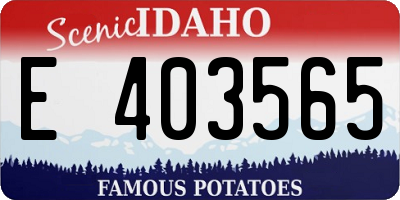 ID license plate E403565