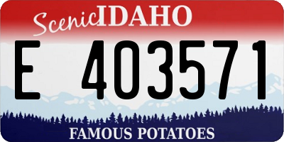 ID license plate E403571