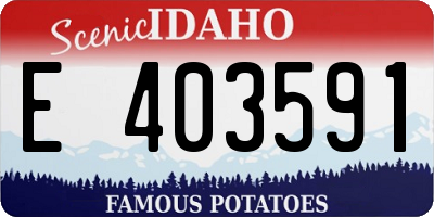 ID license plate E403591