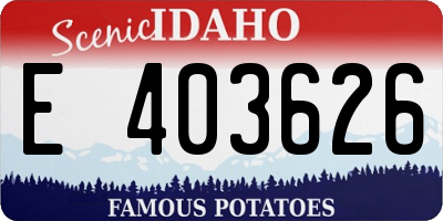 ID license plate E403626