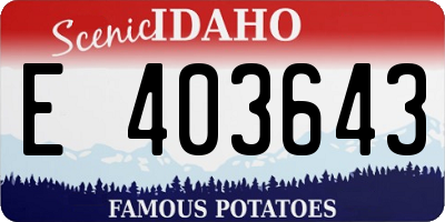 ID license plate E403643