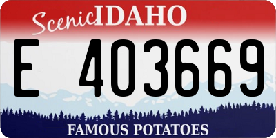 ID license plate E403669