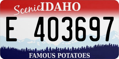 ID license plate E403697