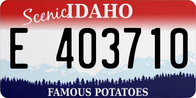 ID license plate E403710