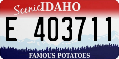ID license plate E403711
