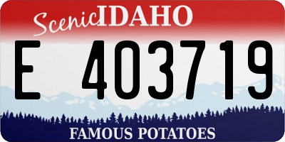 ID license plate E403719