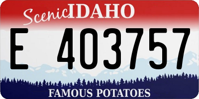 ID license plate E403757
