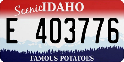 ID license plate E403776