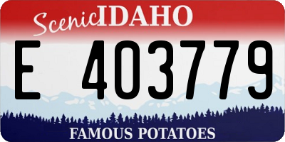ID license plate E403779