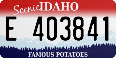 ID license plate E403841