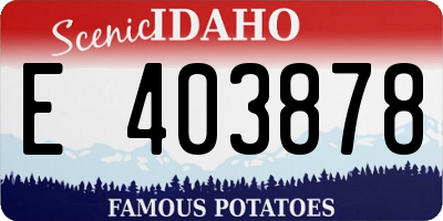 ID license plate E403878
