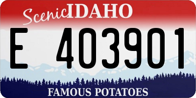 ID license plate E403901