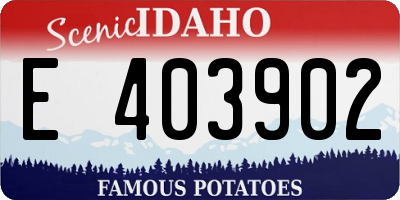 ID license plate E403902