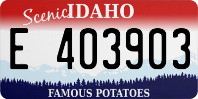 ID license plate E403903