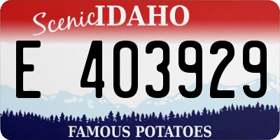 ID license plate E403929