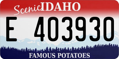 ID license plate E403930