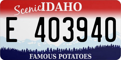 ID license plate E403940