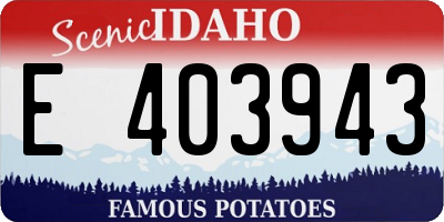 ID license plate E403943