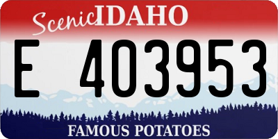 ID license plate E403953