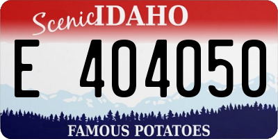 ID license plate E404050